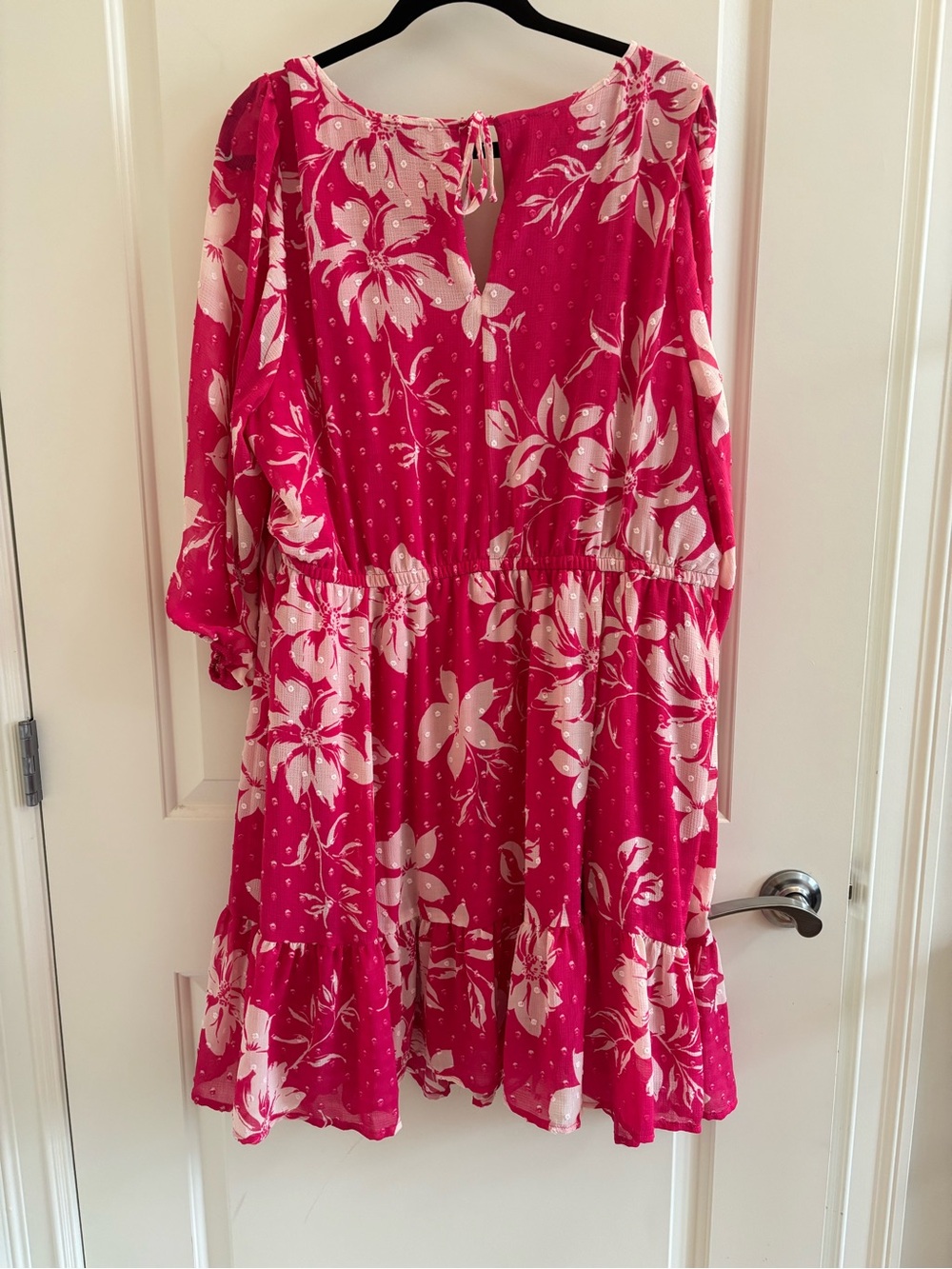 Torrid Hot Pink Floral Long Sleeve Dress - Picture 2 of 5